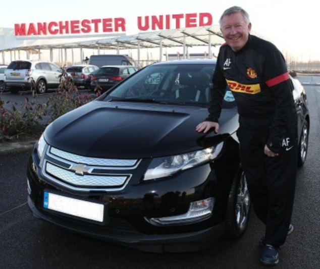 Sir Alex Fergusson et sa Chevrolet Volt