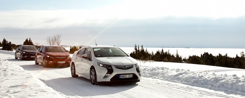 Opel Ampera sur la glace