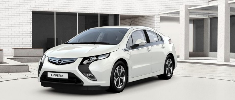 Opel Ampera blanc lithium