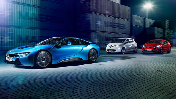 Vauxhall Ampera, BMW i8, Renault Zoe