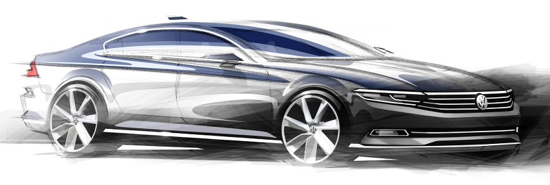 Croquis Volkswagen Passat 2014